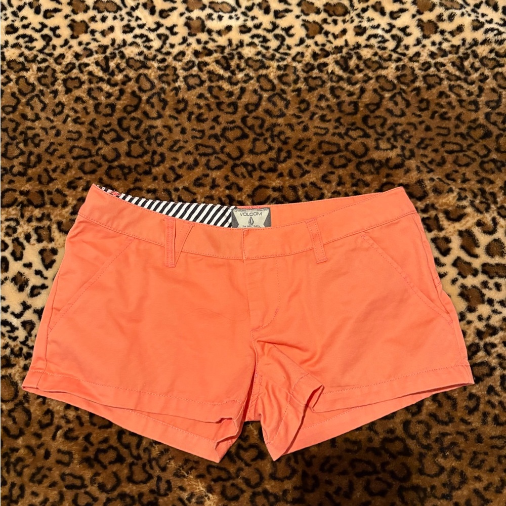 Volcom Women's Orange low Waist Shorts